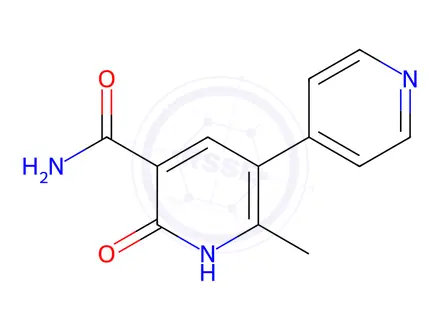 Chemical structure of Milrinone Impurity I (1,6-Dihydro-2-methyl-6-oxo-(3,4′-bipyridine)-5-carboxamide)