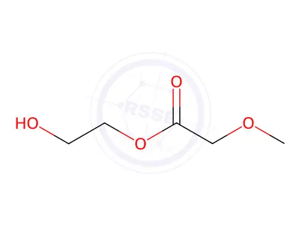 Chemical structure of Acetic acid, methoxy-, 2-hydroxyethyl ester
