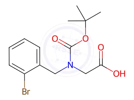 Chemical structure of Glycine, N-[(2-bromophenyl)methyl]-N-[(1,1-dimethylethoxy)carbonyl]-