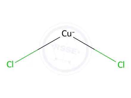 Chemical structure of Cuprate(2-), dichloro(cyano-κC)-, lithium (1:2)