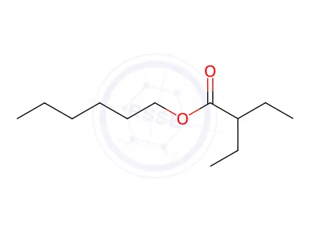 Chemical structure of Butanoic acid,2-ethyl-, hexyl ester