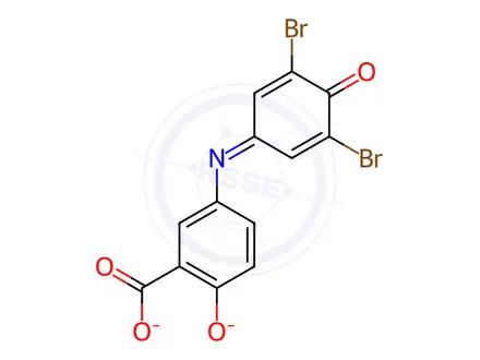 Chemical structure of 2,6-Dibromoindosalicylic Acid Disodium Salt
