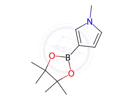 Chemical structure of 1-Methyl-3-(4,4,5,5-tetramethyl-1,3,2-dioxaborolan-2-yl)-1H-pyrrole (BSC)