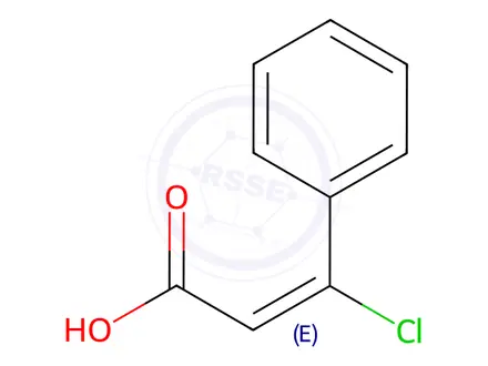 Chemical structure of Cinnamic acid, beta-chloro-, (Z)-
