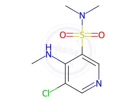 Chemical structure of 5-Chloro-N,N-dimethyl-4-(methylamino)pyridine-3-sulfonamide