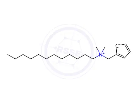 Chemical structure of (Ferrocenylmethyl)dodecyldimethylammonium Bromide