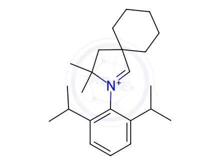 Chemical structure of 2-[2,6-Bis(1-Methylethyl)phenyl]-3,3-diMethyl-2-azoniaspiro[4.5]dec-1-ene hydrogen dichloride, Min. 97% Cyclohexyl-CAAC