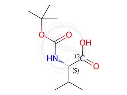Chemical structure of L-Valine-13C, N-Boc