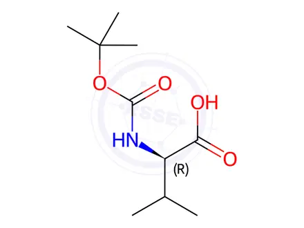 Chemical structure of N-(tert-Butoxycarbonyl)-D-valine