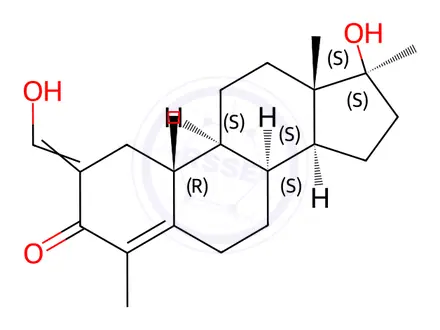 Chemical structure of 4,17a-Dimethyl-2-hydroxymethylene Testosterone