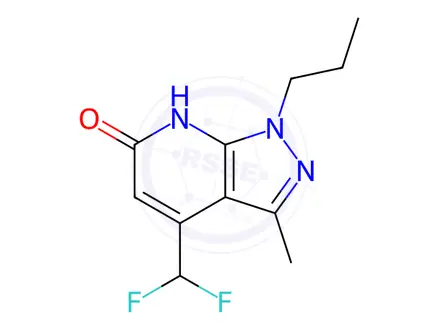 Chemical structure of 4-(Difluoromethyl)-3-methyl-1-propyl-1H-pyrazolo[3,4-b]pyridin-6-ol