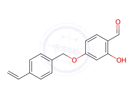 Chemical structure of Benzaldehyde, 4-[(4-ethenylphenyl)methoxy]-2-hydroxy-