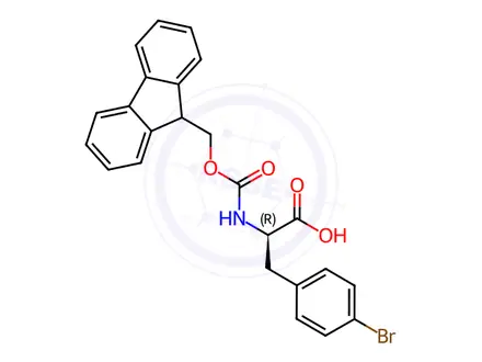 Chemical structure of Fmoc-4-bromo-D-Phe-OH