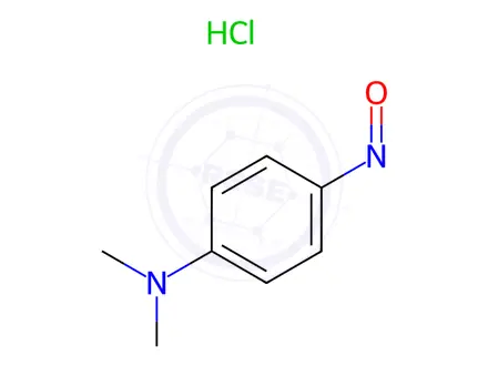 Chemical structure of N,N-dimethyl-4-nitrosoanilinium chloride