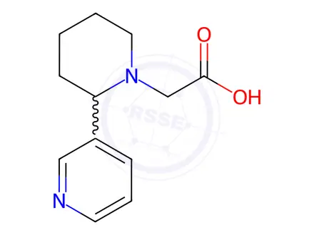 Chemical structure of 2-(2-(Pyridin-3-yl)piperidin-1-yl)acetic acid