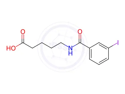 Chemical structure of Pentanoic acid, 5-[(3-iodobenzoyl)amino]-