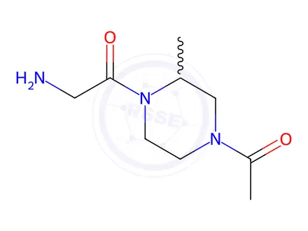 Chemical structure of 1-(4-Acetyl-2-methylpiperazin-1-yl)-2-aminoethanone