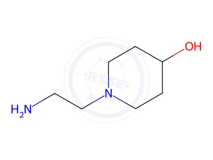 Chemical structure of 1-(2-Aminoethyl)-4-piperidinol Dihydrochloride
