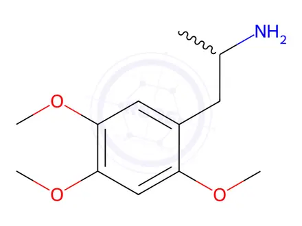 Chemical structure of 2,4,5-Trimethoxyamphetamine HCl