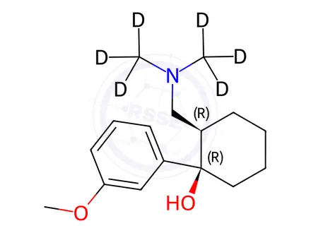 Chemical structure of (+)-Tramadol-D6 Hydrochloride