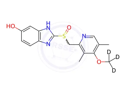 Chemical structure of 5-O-Desmethyl Omeprazole-d3