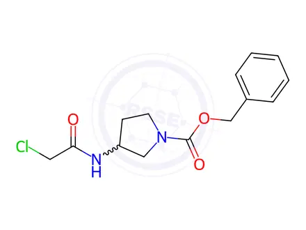 Chemical structure of Benzyl 3-(2-chloroacetamido)pyrrolidine-1-carboxylate