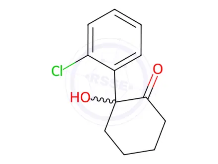 Chemical structure of 2-Hydroxy-2-(o-chlorophenyl)cyclohexanone