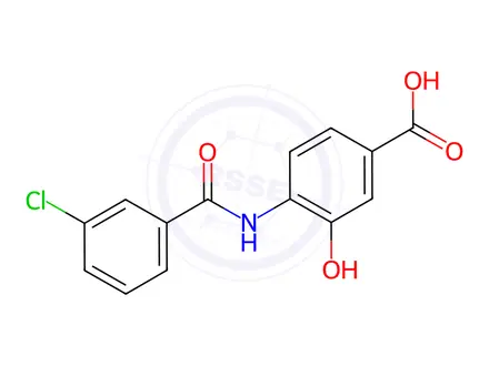 Chemical structure of Tafamidis Impurity 12