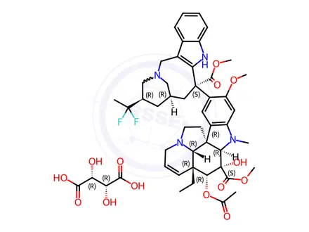 Chemical structure of Vinflunine Tartrate