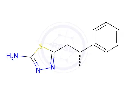 Chemical structure of 5-(2-Phenylpropyl)-1,3,4-thiadiazol-2-amine