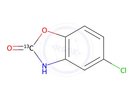 Chemical structure of Chlorzoxazone-13C1