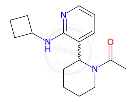 Chemical structure of 1-(2-(2-(Cyclobutylamino)pyridin-3-yl)piperidin-1-yl)ethanone