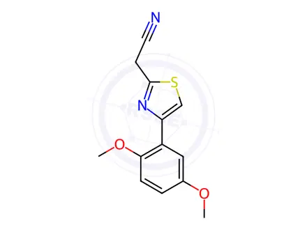 Chemical structure of 2-(4-(2,5-Dimethoxyphenyl)thiazol-2-yl)acetonitrile