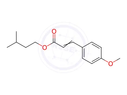 Chemical structure of Isoamyl 4-Methoxycinnamate in mixed solvent