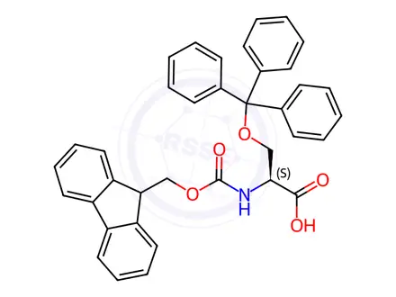 Chemical structure of Fmoc-Ser(Trt)-OH