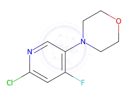 Chemical structure of Morpholine, 4-(6-chloro-4-fluoro-3-pyridinyl)-