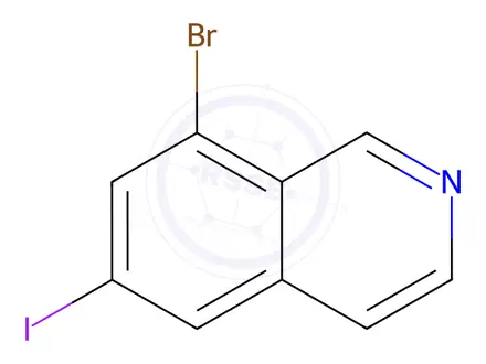 Chemical structure of Isoquinoline, 8-bromo-6-iodo-