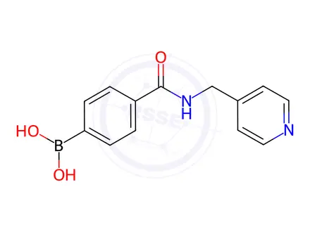 Chemical structure of (4-((Pyridin-4-ylmethyl)carbamoyl)phenyl)boronic acid
