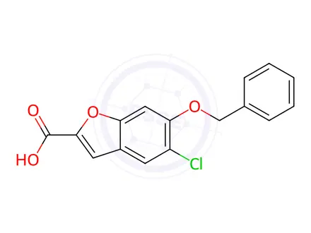 Chemical structure of 6-(Benzyloxy)-5-chlorobenzofuran-2-carboxylic acid