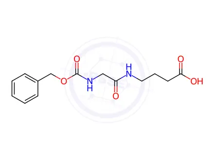 Chemical structure of Butanoic acid, 4-[[2-[[(phenylmethoxy)carbonyl]amino]acetyl]amino]-