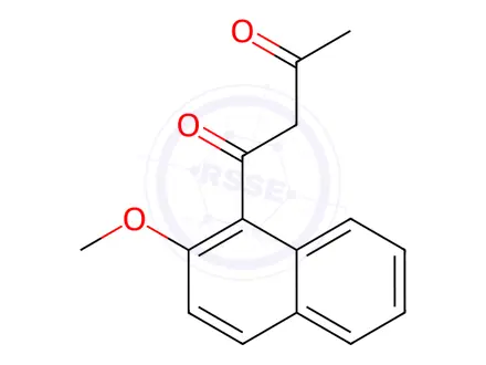 Chemical structure of 1-(2-methoxynaphthalen-1-yl)butane-1,3-dione