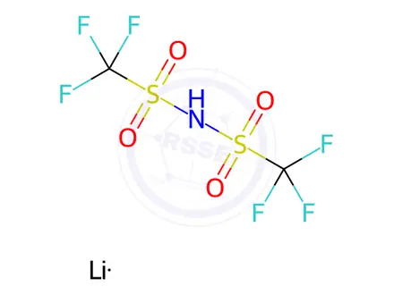 Chemical structure of Lithium bis(trifluoromethanesulphonyl)imide