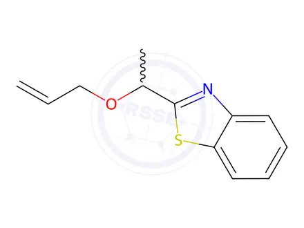 Chemical structure of Benzothiazole, 2-[1-(2-propenyloxy)ethyl]-(9CI)