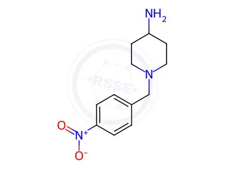 Chemical structure of 1-(4-Nitrobenzyl)piperidin-4-amine dihydrochloride