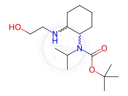 Chemical structure of tert-Butyl (2-((2-hydroxyethyl)amino)cyclohexyl)(isopropyl)carbamate