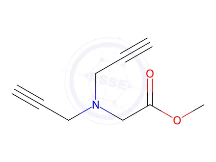 Chemical structure of Glycine, N,N-di-2-propynyl-, methyl ester (9CI)