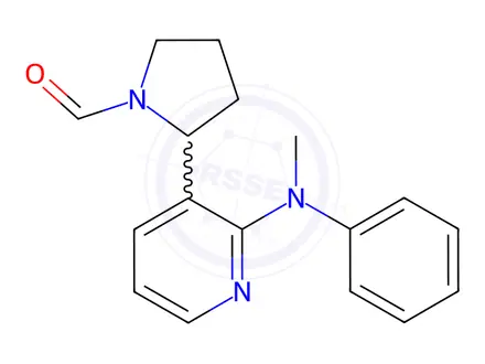 Chemical structure of 2-(2-(Methyl(phenyl)amino)pyridin-3-yl)pyrrolidine-1-carbaldehyde