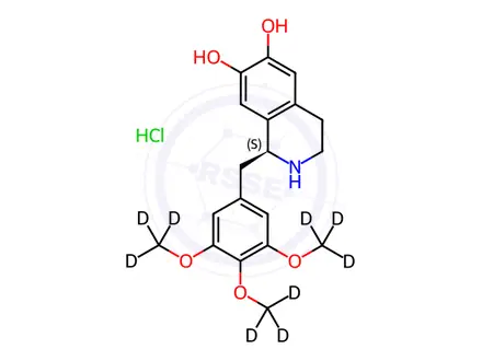 Chemical structure of (±)-Trimetoquinol-d9 hydrochloride