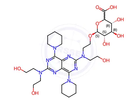 Chemical structure of Dipyridamole Mono-O-beta-D-Glucuronide