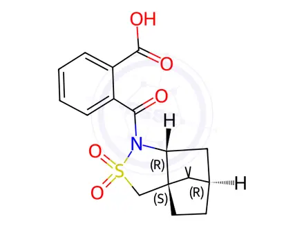 Chemical structure of N-(2-Carboxybenzoyl)-(-)-10,2-camphorsultam